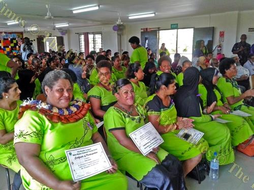 Graduates of the sewing course during their graduation at the Makoi Vocational Training Centre in Nasinu. Picture: Manasa Kalouniviti