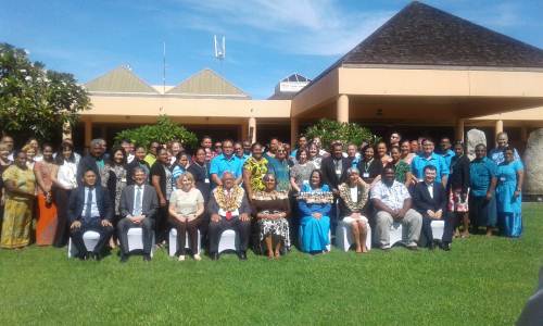 Participants at the meeting to Develop the Pacific Action Plan for WHO Special Initiative on Climate Change and Health in Nadi today. Picture: REPEKA NASIKO
