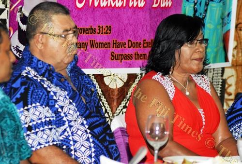 Husband and wife ... Frederick and Makarita Bull at the birthday celebration. Picture: LUKE RAWALAI
