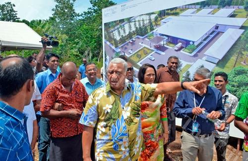 Prime Minister Voreqe Bainimarama after the groundbreaking ceremony of the new Navosa Hospital yesterday. Picture: BAJEET SINGH