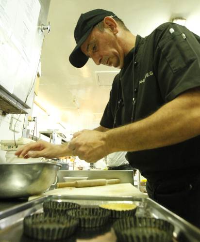 Executive chef Philippe Garand at the Holiday Inn preparing the Goute de France dinner on Tuesday. Picture: ATU RASEA