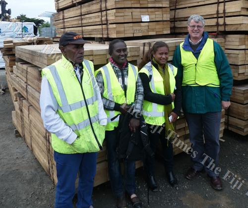 Julius Houria, Beryl Pitatina and Shabella Rathamana, of the Solomon Islands Timber Processors and Exporters Association, travelled to New Zealand in June 2017 to strengthen industry collaboration and progress efforts towards third party legality certific