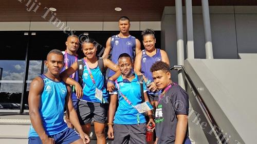 Gold prospects ... Members of the Team Fiji Weightlifting squad after a training session in Gold Coast, Australia yesterday. Picture: ATMA MAHARAJ/SUPPLIED