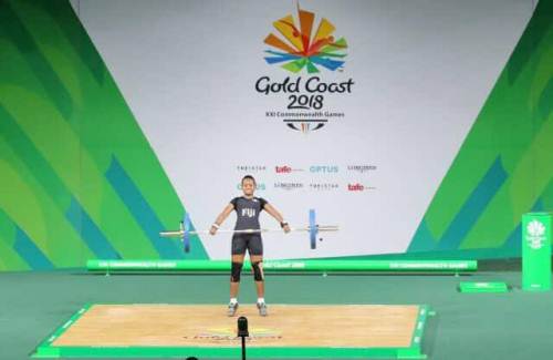 Seruwaia Malani at the 2018 Commonwealth Games today. Picture: Alisi Vucago