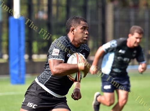 Vatemo Ravouvou during the Fiji Airways Fiji 7s friendly warm-up match against Spain at the So Kon Po Recreation Ground in Hong Kong. Picture: RAMA
