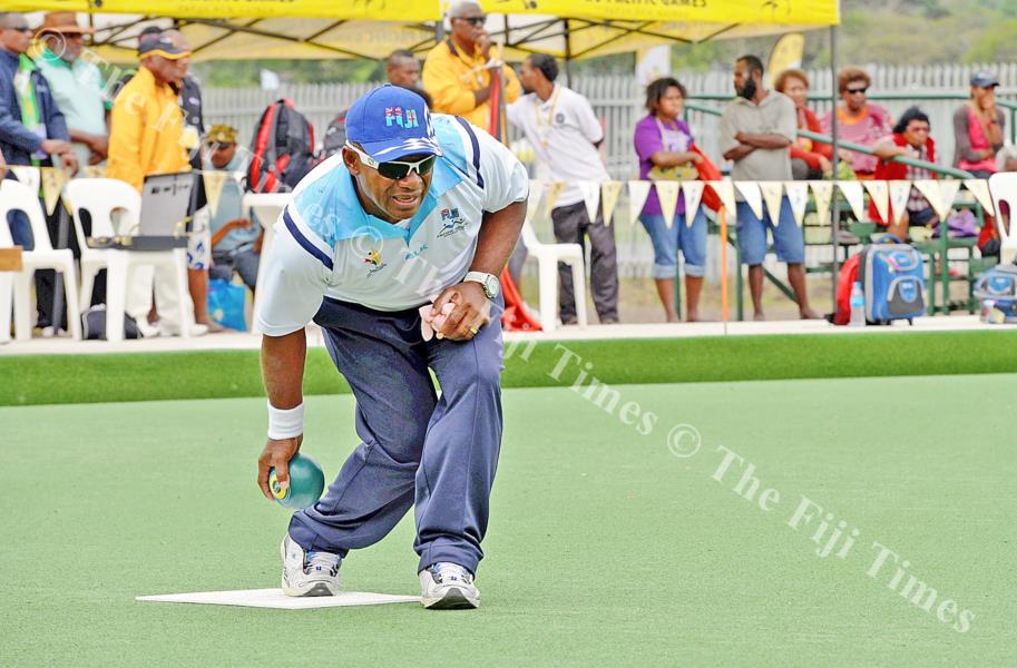 Semesa Naiseruvati lines up his shot. Picture: FT FILE