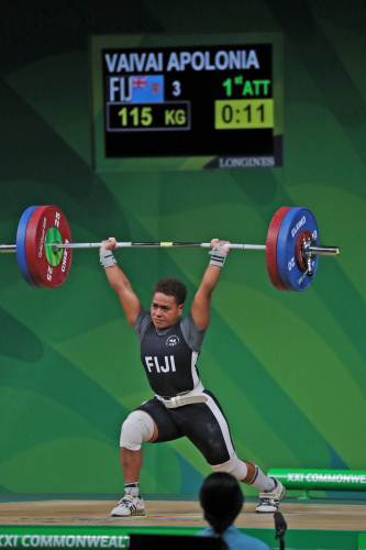 Apolonia Vaivai won bronze medal in the women's 69kg weightlifting category. Picture: ELIKI NUKUTABU