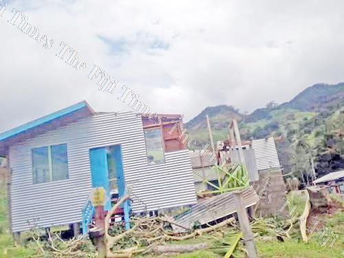 Nakasaleka District School teacher's quarters damaged during Cyclone Keni on Kadavu. Picture: SUPPLIED
