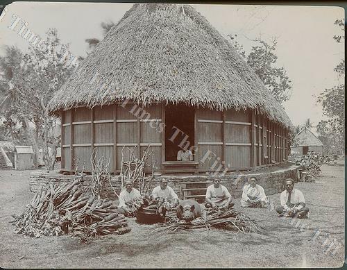 Left: Tubou, Lakeba Lau in the early 1900s. Picture: Matavuvale Network