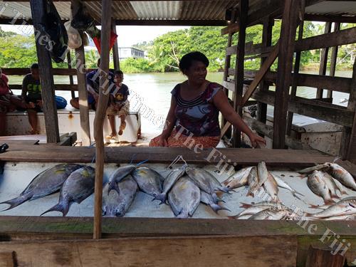 Members of a youth club from Macuata sell fish at the Labasa Market. While working with martime communities, an academic has found women to be the backbone of the success of the projects. Picture SUPPLIED