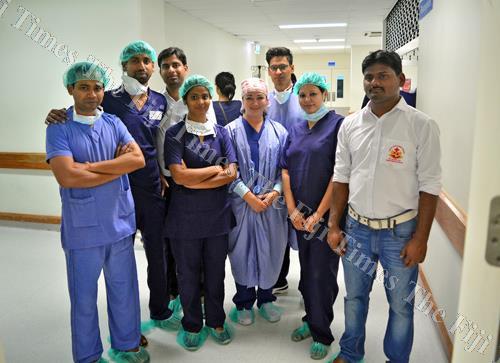 Members of the Sri Sathya Sai Sanjeevani Hospital medical team at the CWM Hospital in Suva last week. Picture: JONACANI LALAKOBAU