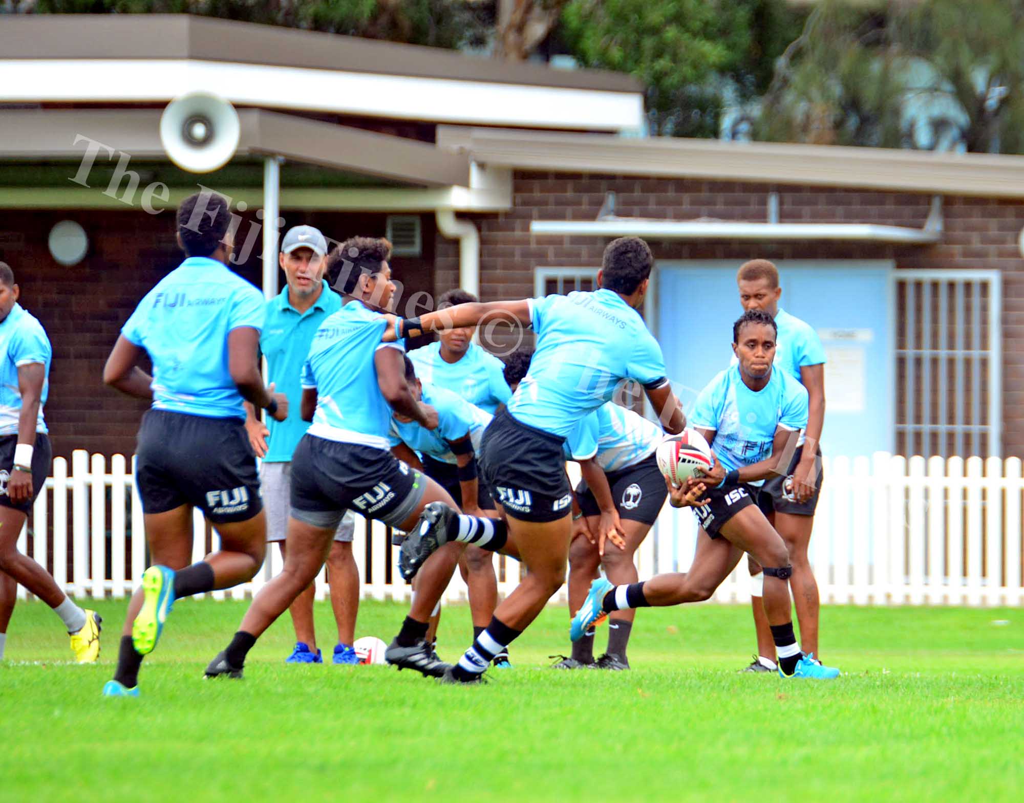 Timaima Ravisa on attack during the Fiji Airways Fijiana team training at the Mascot Oval ground in Sydney, Australia on Thursday, January 25, 2018. Picture: JONACANI LALAKOBAU