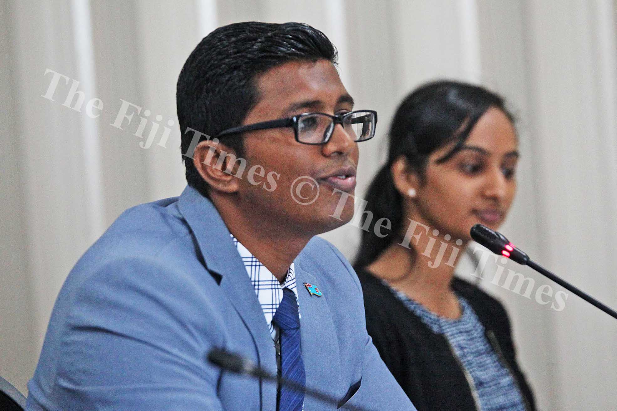 Fijian Competition and Consumer Commission. Commission chief executive officer Joel Abraham responds to the Standing Committee on Economic Affairs at Parliament yesterday. Picture: JONA KONATACI