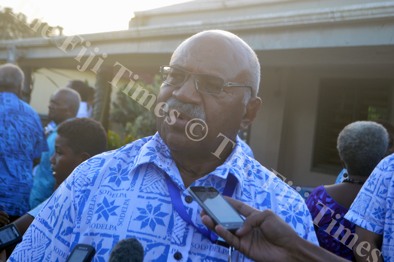 SODEPLA Leader Sitiveni Rabuka at the Party’s Annual General Meeting in Lautoka. Picture: SHAYAL DEVI
