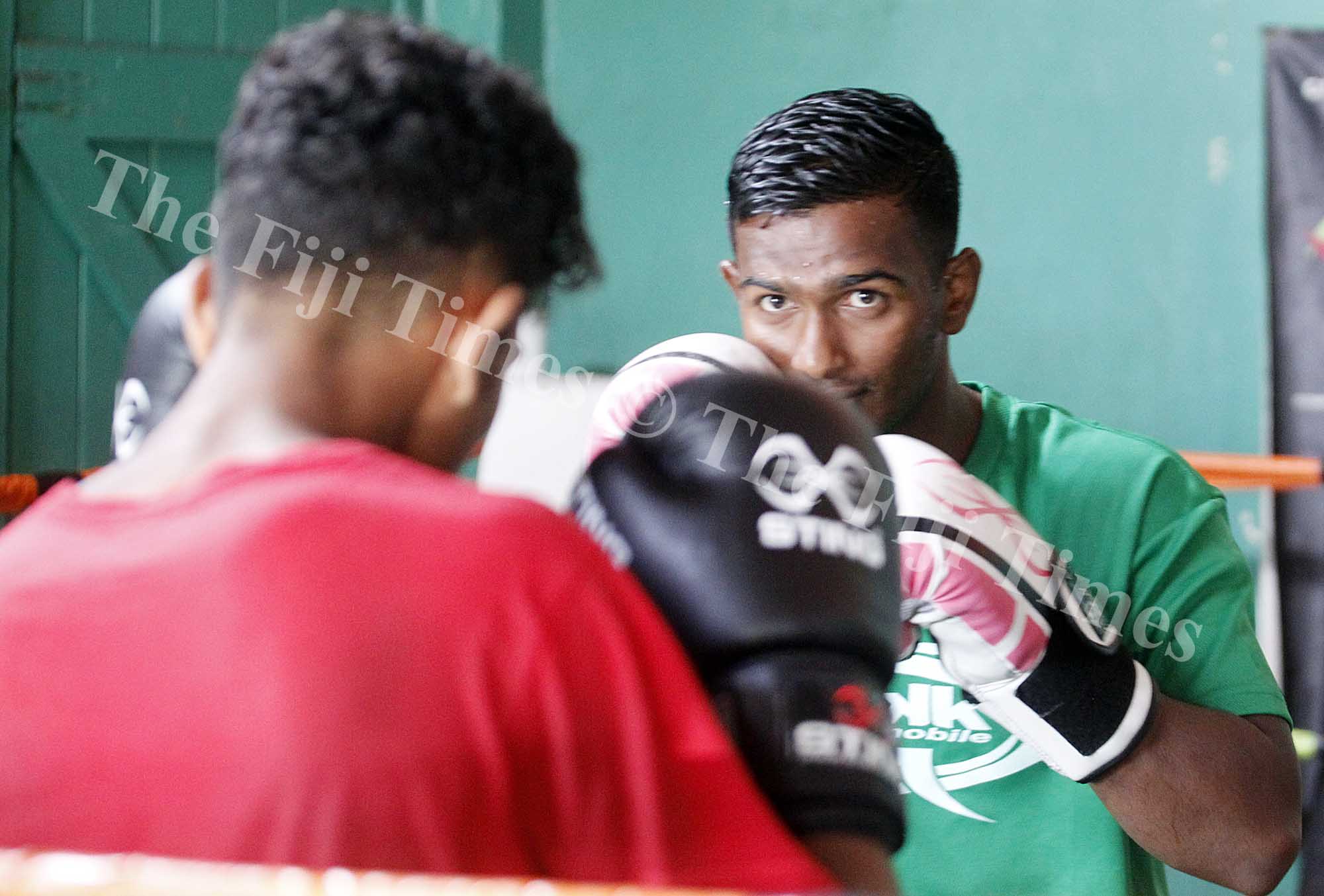 Sebastian Singh during training at Samabula gym yesterday. Picture ATU RASEA