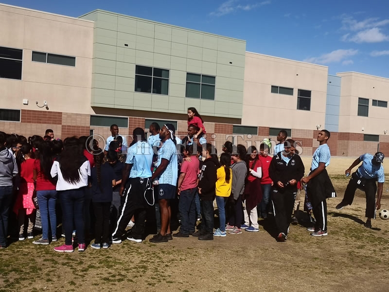 Las Vegas 7s Students mingle with one of Fiji's greatest exports The