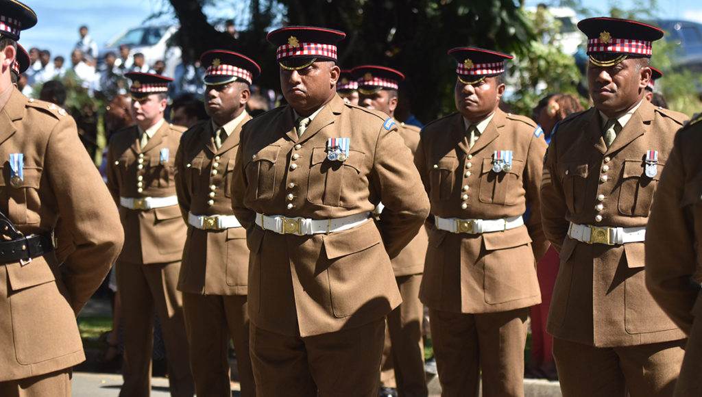 Scots Guards join RFMF in change of guard - The Fiji Times