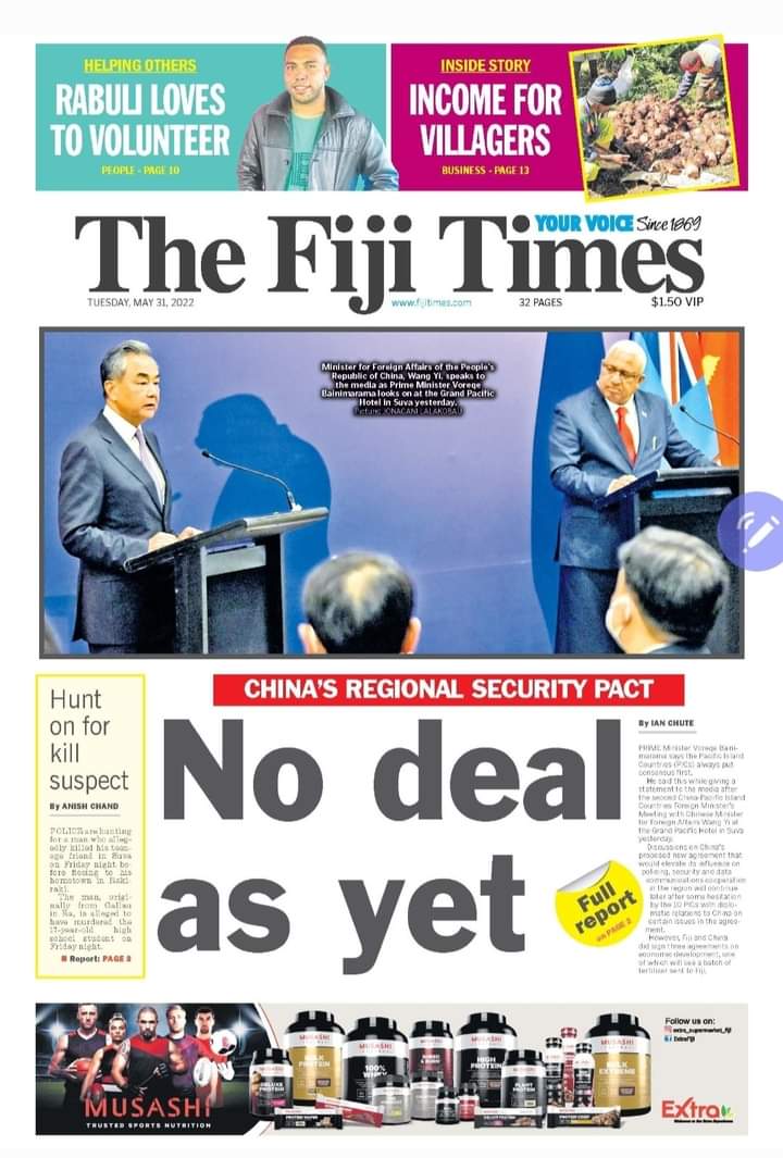 From the Editor-in Chief’s desk: Your May 31 briefing - The Fiji Times