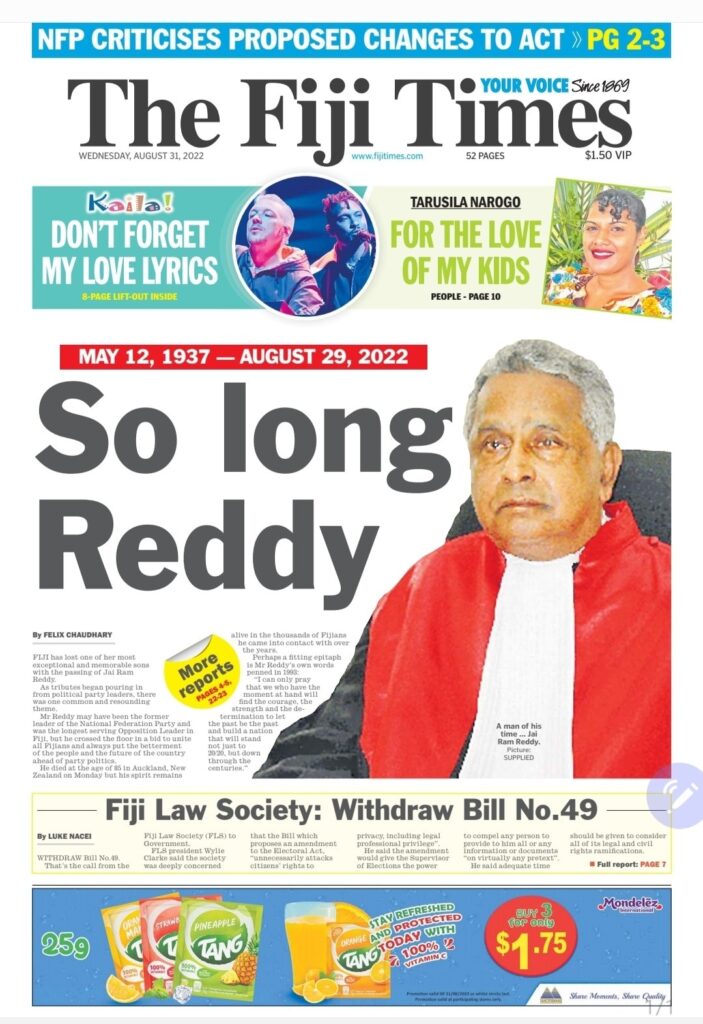 From the Editor-in-Chief's desk: Your August 31 briefing - The Fiji Times
