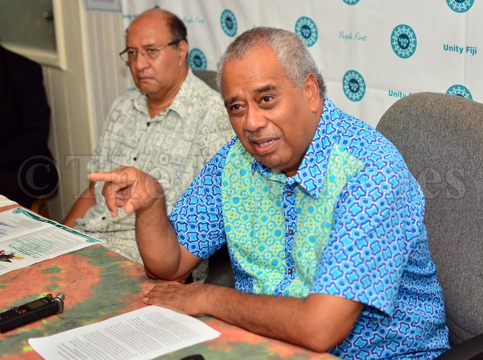 Vakatora claims Unity Fiji lacks accountability The Fiji Times