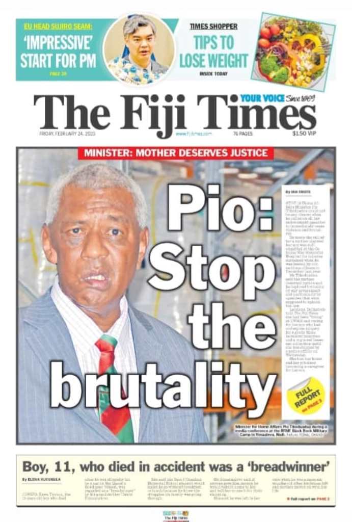 From the Editor-in-Chief's desk: Your February 24 briefing - The Fiji Times