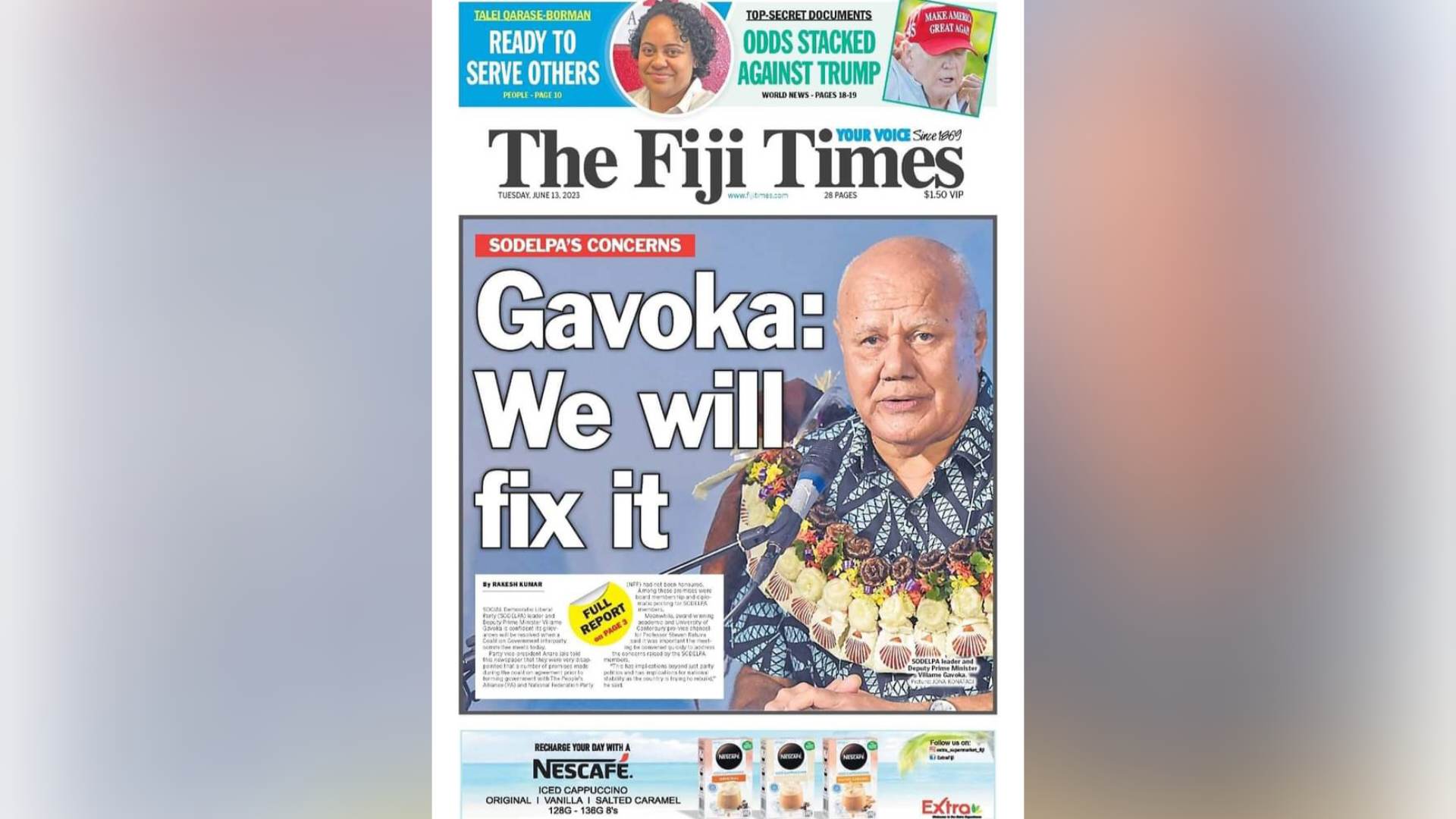 From the Editor-in-Chief's Desk: Your June 13 briefing - The Fiji Times