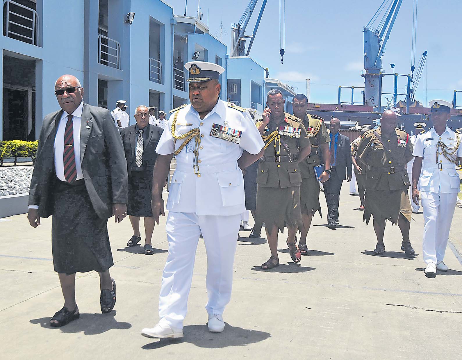 Rabuka visits RFMF and naval headquarters - The Fiji Times