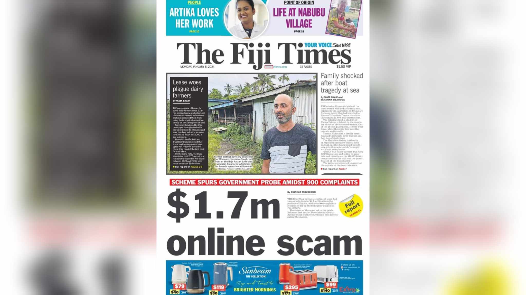 From the Editor-in-Chief’s desk: Your January 8 briefing - The Fiji Times