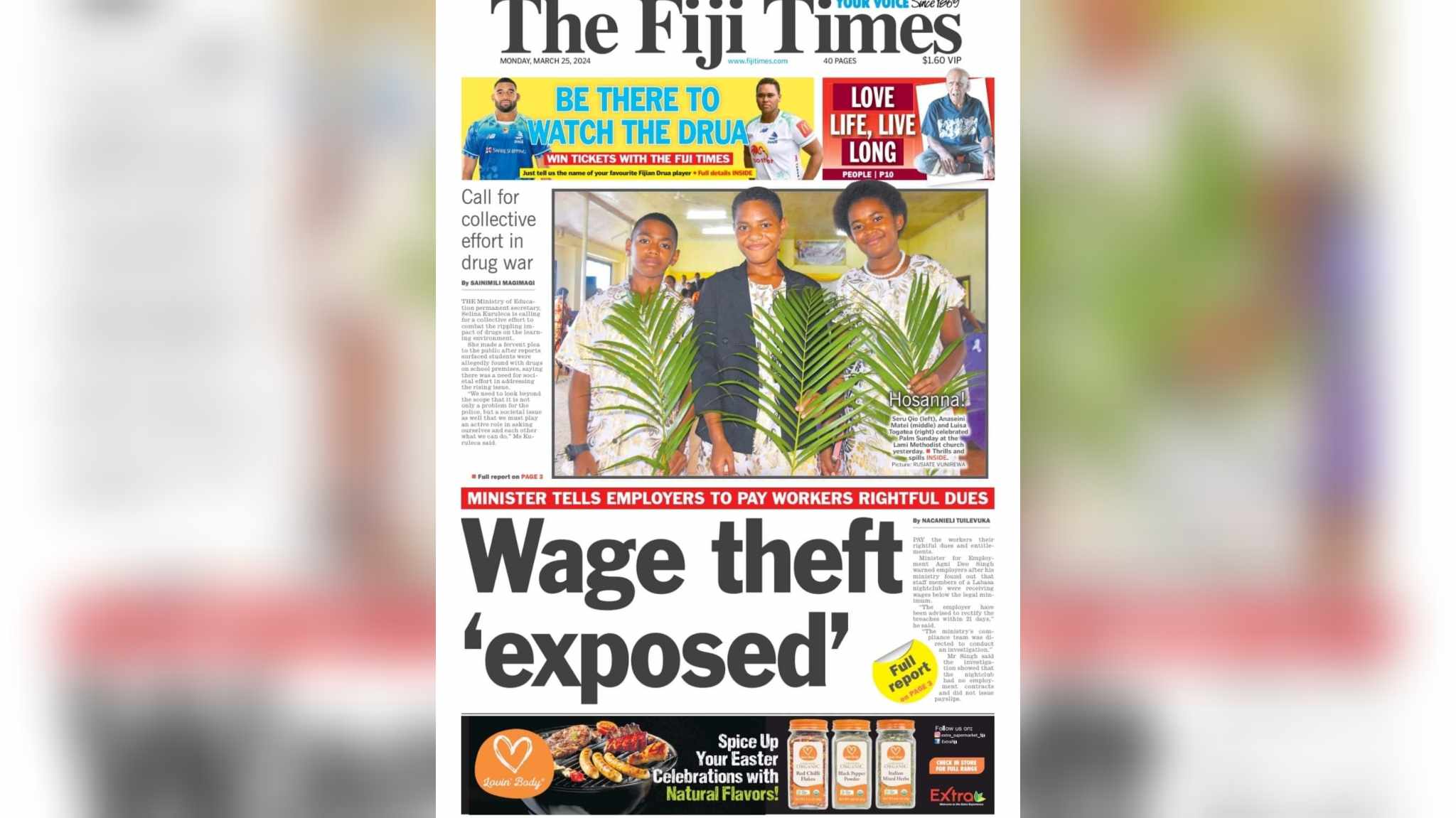 From the Editor-in-Chief’s desk: Your March 25 briefing - The Fiji Times