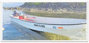 Filipe Qionikorolevu’s newly purchased fibreglass boat the “Mahi Flyer”. Picture: JOSEFASIGAVOLAVOLA