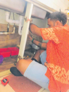 Ratu Jone Biukoto at work. Picture: SUPPLIED