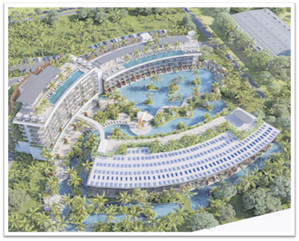 An art expression of an aerial view of Vatu Talei Resort. The $230million hotel investment project by Fiji Airways and BSPLife owned Richmond Ltd will open towards the end of 2026. Picture: CMGNZ.COM