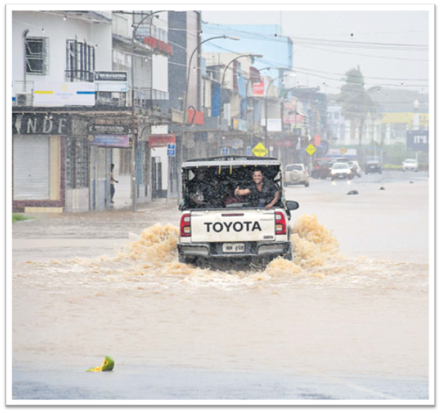The Consumer Council of Fiji says vehicles driven through or submerged in floodwaters often suffer long-term damage and owners should engage a certified mechanic to check for flood-related issues such as compromised electrical systems or rust. Picture: REINAL CHAND