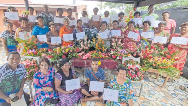 The two-day training session saw the participation of 25 female and two male farmers, who were eager to enhance their knowledge and skills in floriculture. Picture: MINISTRY OF AGRICULTURE