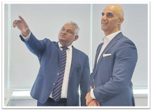 ANZ international economist Dr Kishti Sen shares a point with ANZ Country Headin Fiji Rabih Yazbek during a media roundtable discussion at the ANZ headquarters in Suva. Picture: TIMOCI VULA/FILE
