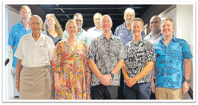 Some of FNZBC’s new committee members along with their patron Ratu Epeli Nailatikau, front left, and NZ High Commissioner Charlotte Darlow, second from left. Picture: SUPPLIED