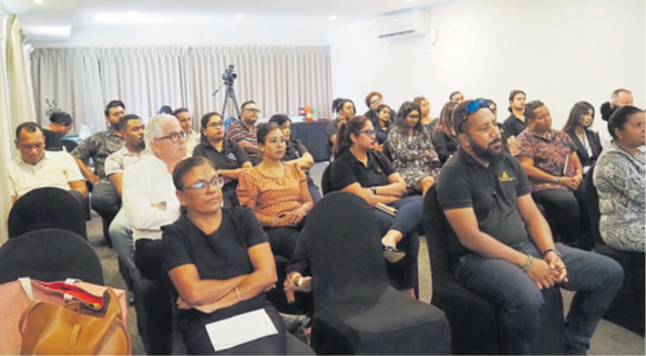 Real estate industry players and salespersons during a talanoa session last year. The author says a well-trained real estate agent can significantly improve the experience of both homeowners and potential investors. Picture: REALB/FACEBOOK