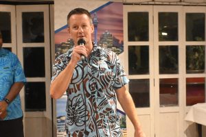 Outgoing New Zealand Pacific Trade Commissioner David Dewar speaking at his farewell gathering in Suva on Thursday, last week.