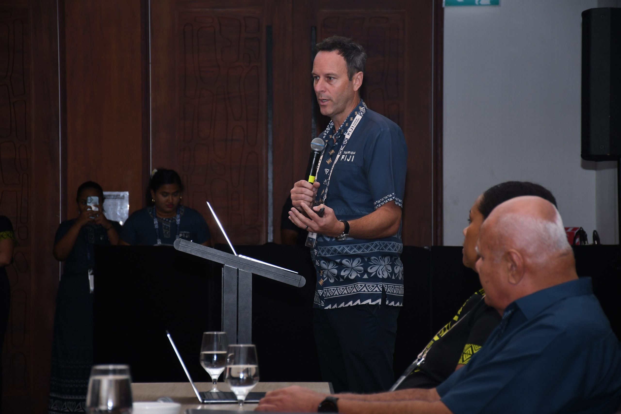 Tourism Fiji chief executive officer Brent Hill at the Fiji Tourism Exchange in Nadi earlier this week. Picture: Baljeet Singh