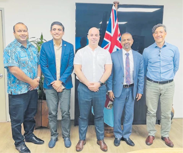 L-R: CEO for PAFCO Saiyad Raiyum, PS for Trade Shaheen Ali, EU Delegation chargé d’affaires Penalver Garcia, PAFCO chairman Mahmood Khan and EU Delegation program manager Massimo Camassei. Picture: MINISTRY OF TRADE