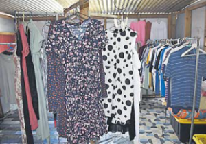 A corner of the shop is dedicated to secondhand clothes. Pictures: LENAITASI CAVUILATI