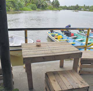 A view of the Rewa River from Leone Nabaraki’s tea shop on Nasali Landing. Pictures: LENAITASI CAVUILATI