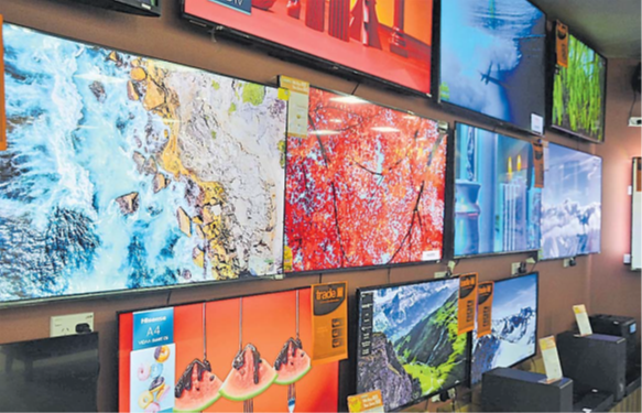 Television screens on sale at a local store in Suva. Picture: FILE