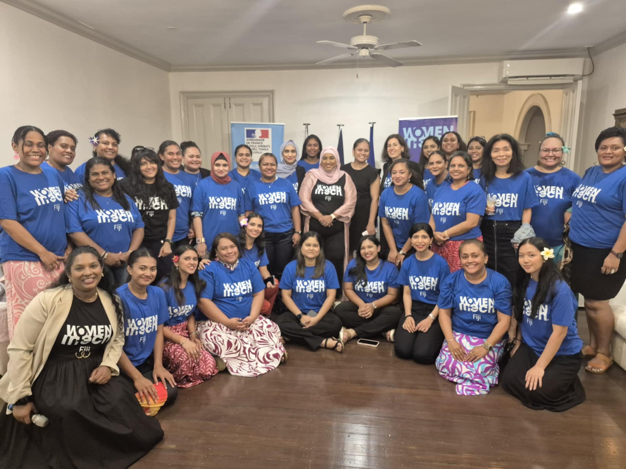 Members of the Women in Tech Fiji Chapter at last week’s cocktail hosted by French Ambassador to Fiji Julie Le Saos. Picture: SUPPLIED