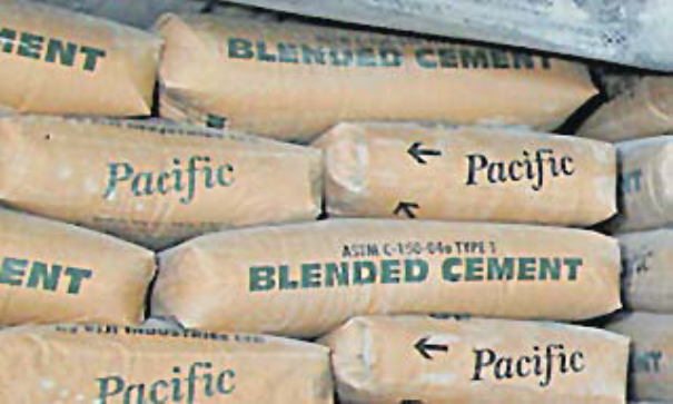 Bags of blended cement products. Picture: PACIFIC CEMENT PTE LTD