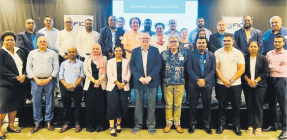 Professor Keith Houghton (front row, centre) with participants after last year’s workshop. Picture: FICA