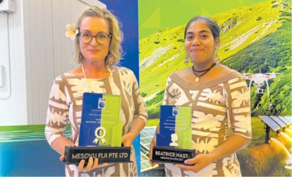 Mesovu operations manager Elizabeth Koini, left, and productions manager Sinalei Fatiaki. Picture: JOSEFA SIGAVOLAVOLA