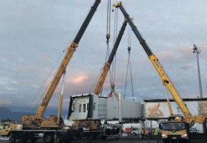 The dismantled aerobridge. Picture: SUPPLIED/FIJI AIRPORTS