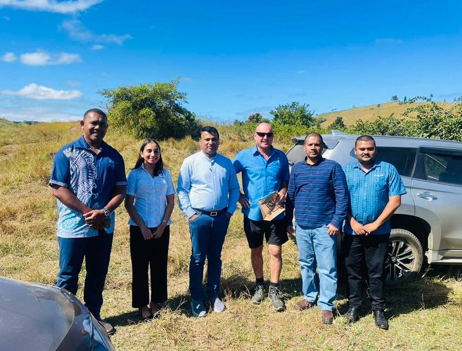 The delegation from Aitken Spence PLC visiting their proposed pilot site yesterday. Picture: INVESTMENT FIJI