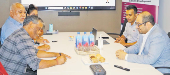 The MOU signing between Pacific Polytech and Asco Motors last week. Picture: SUPPLIED